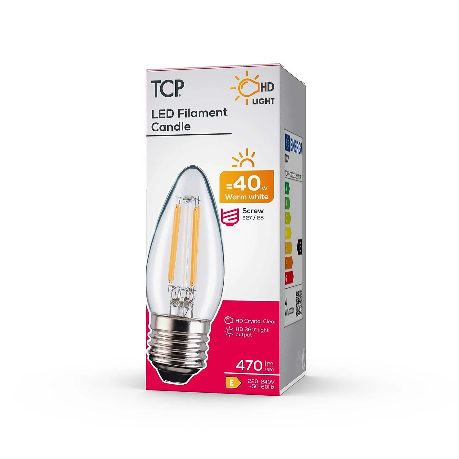 LED Filament Candle 4W E27 Clear Light Bulb 4 LED Filament Candle 4W E27 Clear Light Bulb - Image 2