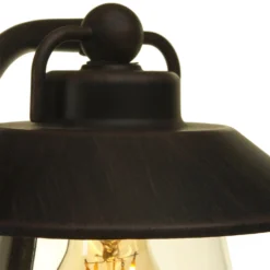 Lutec Cate E27 IP44 Outdoor Wall Lantern - Black With Rust Effect -NEBO Store 12819161 1754952656824828