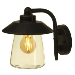 Lutec Cate E27 IP44 Outdoor Wall Lantern - Black With Rust Effect -NEBO Store 12819161 2034952656731810