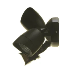 Lutec Shrimp Twin Head LED PIR Outdoor Wall Light - Black -NEBO Store 12819180 2034832983295145
