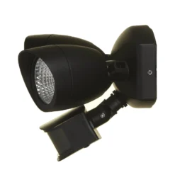 Lutec Shrimp Twin Head LED PIR Outdoor Wall Light - Black -NEBO Store 12819180 7854832983214574
