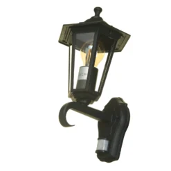 Lutec Corniche PIR Outdoor Wall Lantern - Black -NEBO Store 12819204 8204832981700393