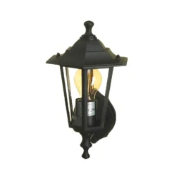 Lutec Corniche E27 Outdoor Wall Lantern - Black -NEBO Store 12819209 8594832981749311