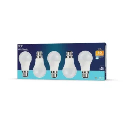 TCP LED Classic 60W BC Warm - 5 Pack -NEBO Store 12824291 1674963829435262