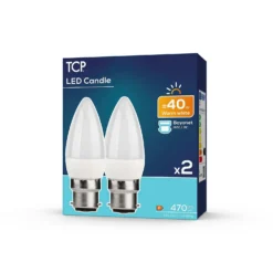 TCP LED Candle 40W BC Warm Light Bulb - 2 Pack -NEBO Store 12824426 1804963829586873