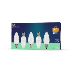 TCP LED Candle 40W SES Warm Light Bulb - 5 Pack -NEBO Store 12824428 5604963829752497