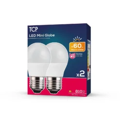 TCP LED Globe 60W E27 Coat Warm Light Bulb - 2 Pack -NEBO Store 12824589 1544963830302316
