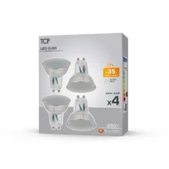 TCP LED Glass GU10 35W Warm Light Bulb - 4 Pack -NEBO Store 12826533 1315022112380933