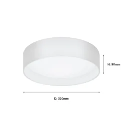Eglo Pasteri Small Flush Light - White -NEBO Store 12836398 2114833171571893
