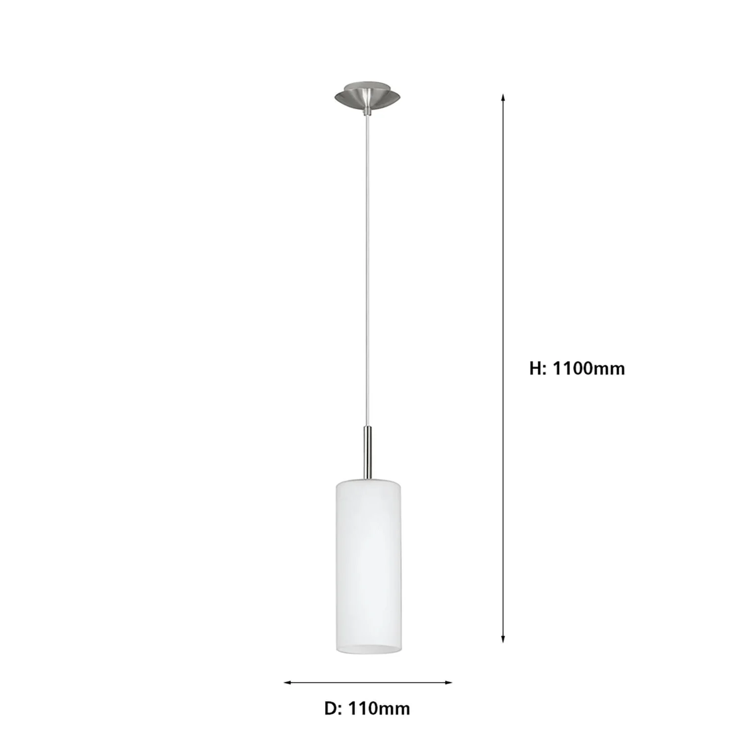 Eglo Troy 3 (1 Light) Pendant Light - Satin Nickel 5 Eglo Troy 3 (1 Light) Pendant Light - Satin Nickel - Image 3