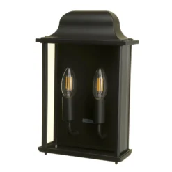 Lutec Holly Outdoor Wall Lantern - Black -NEBO Store 12840506 1854833193230978