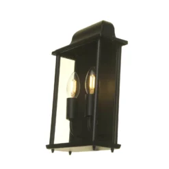 Lutec Holly Outdoor Wall Lantern - Black -NEBO Store 12840506 3554833193172040