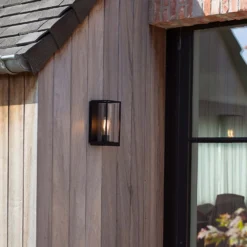 Lutec Flair Flush Outdoor Wall Light - Black -NEBO Store 12840647 1234952656595970