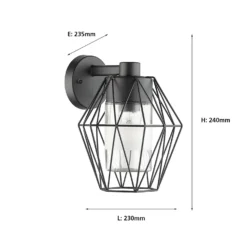 EGLO Canove Caged Exterior Wall Light -NEBO Store 12881609 8794843702064943