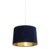 House Beautiful Samet Velvet Drum Shade - Navy - 30cm -NEBO Store 12882907 2854867934774589