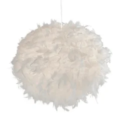 Hattie Feather Non-elec Light Shade - White -NEBO Store 12886897 1274911169770081