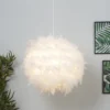 Hattie Feather Non-elec Light Shade - White -NEBO Store 12886897 1325049847526211