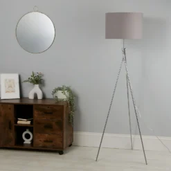 Bella Tripod Floor Lamp - Grey -NEBO Store 12908200 5715042038653354