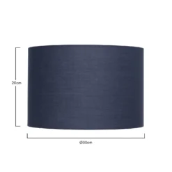 Clyde Navy Drum Shade - 30cm 12 Clyde Navy Drum Shade - 30cm -NEBO Store 13139386 1844900552003728
