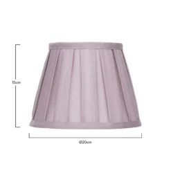 Raye Fig Pleated Taper Silk Shade - 20cm -NEBO Store 13139393 1544900556067954