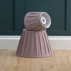 Raye Fig Pleated Taper Silk Shade - 20cm -NEBO Store 13139393 8494944148037691