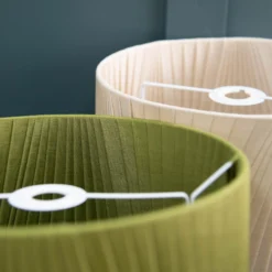 Raye Champagne Drum Pleated Silk Shade - 30cm 16 Raye Champagne Drum Pleated Silk Shade - 30cm -NEBO Store 13139396 1624944148257474