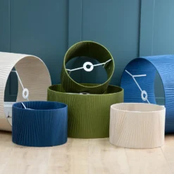 Raye Peacock Drum Pleated Silk Shade - 30cm 17 Raye Peacock Drum Pleated Silk Shade - 30cm -NEBO Store 13139399 9594944148227393