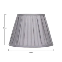 Raye Dove Pleated Taper Silk Shade - 30cm 15 Raye Dove Pleated Taper Silk Shade - 30cm -NEBO Store 13139400 1834900556786931