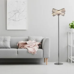 Dita 2 Band Chrome Floor Lamp -NEBO Store 13157967 1834936869482949
