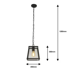 Bellevue 1 Light Industrial Pendant - Black -NEBO Store 13177664 1375009385270987