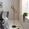Orb II 5 Light Floor Lamp - Black Chrome Smoke -NEBO Store 13208304 1824896912909747