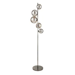 Orb II 5 Light Floor Lamp - Black Chrome Smoke -NEBO Store 13208304 1894896912950637