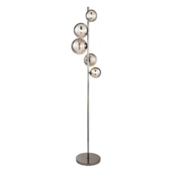 Orb II 5 Light Floor Lamp - Black Chrome Smoke -NEBO Store 13208304 7084896912868167