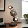 Orb II 3 Light Table Lamp - Black Chrome Smoke -NEBO Store 13208307 1254896912912282