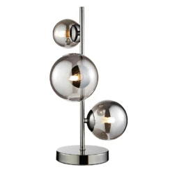 Orb II 3 Light Table Lamp - Black Chrome Smoke -NEBO Store 13208307 2114896912868293