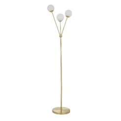 Orb 3 Light Floor Lamp - Brass & Opal -NEBO Store 13208308 5914896912993144