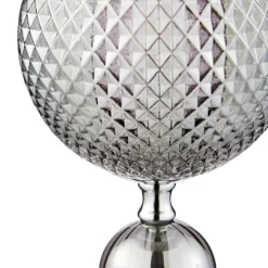 Safi Glass Table Lamp - Chrome Smoke -NEBO Store 13208315 1104896913061442