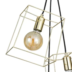 Edge 3 Light Cluster Pendant - Polished Brass -NEBO Store 13208317 1774896913248390