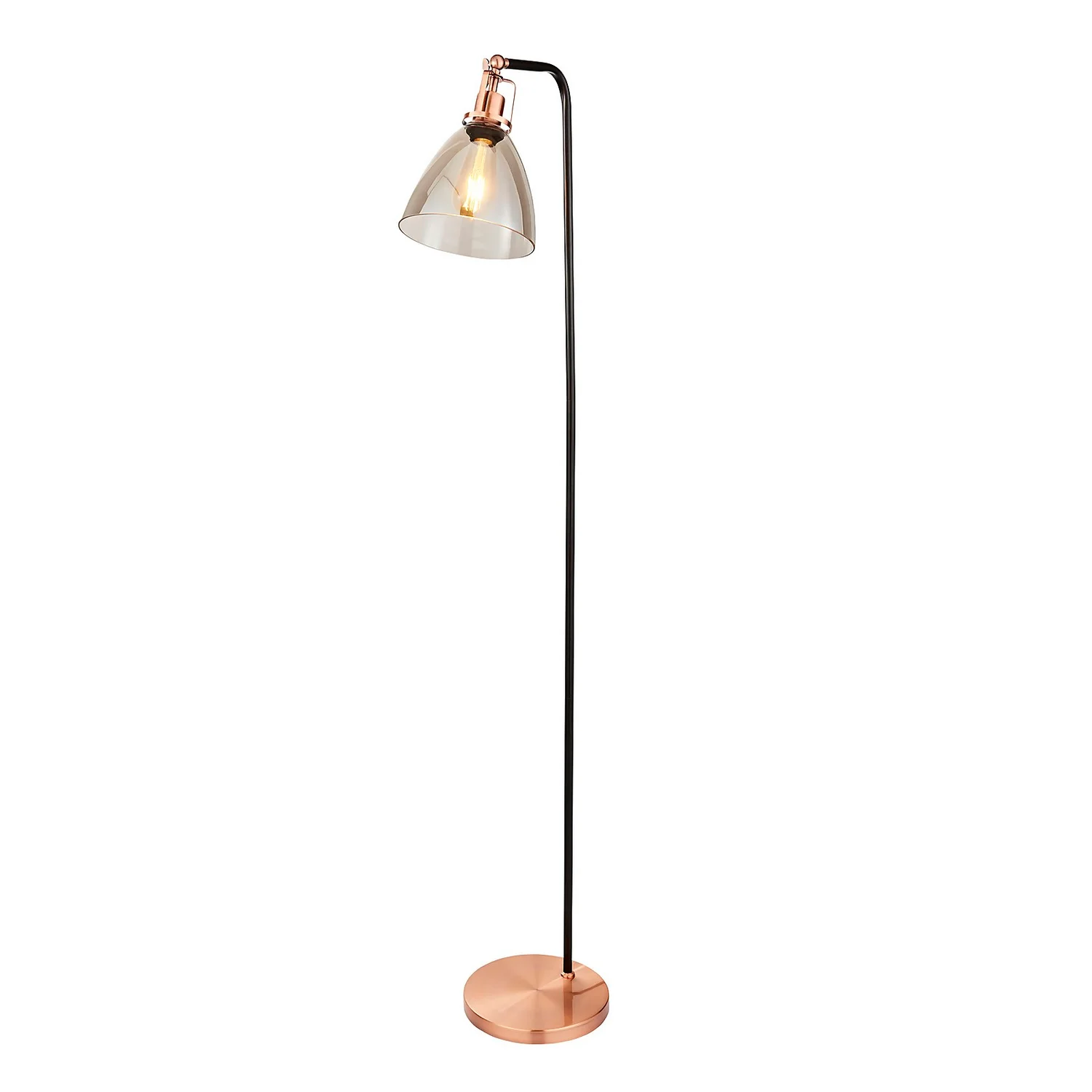 Decan Floor Lamp - Smoke & Copper 4 Decan Floor Lamp - Smoke & Copper - Image 2