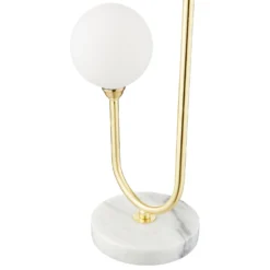 House Beautiful Delta Marble Table Lamp - Brass & Opal -NEBO Store 13208324 2024927260625350