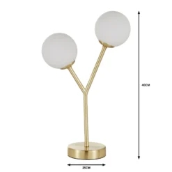 Orb 2 Light Table Lamp - Brass & Opal -NEBO Store 13208335 1064909895417481