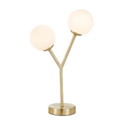 Orb 2 Light Table Lamp - Brass & Opal -NEBO Store 13208335 9494896913447944