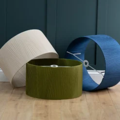 Raye Champagne Drum Pleated Silk Shade - 45cm -NEBO Store 13222471 1304944148317621