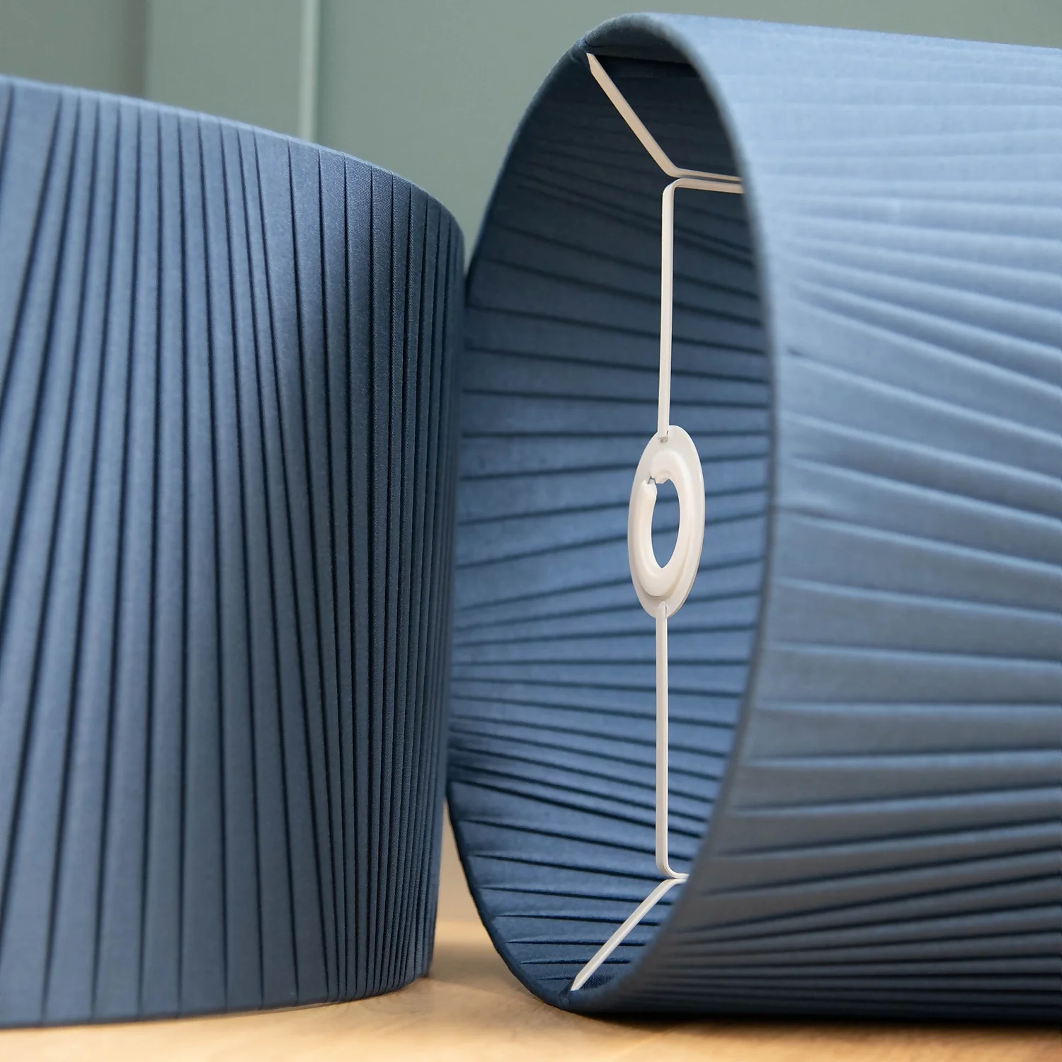 Raye Peacock Drum Pleated Silk Shade - 45cm 9 Raye Peacock Drum Pleated Silk Shade - 45cm - Image 7