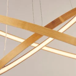 Malibu LED Double Ring Ceiling Pendant Light - Bamboo -NEBO Store 13445411 8165042050524117
