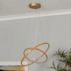 Malibu LED Double Ring Ceiling Pendant Light - Bamboo -NEBO Store 13445411 9095042050438938