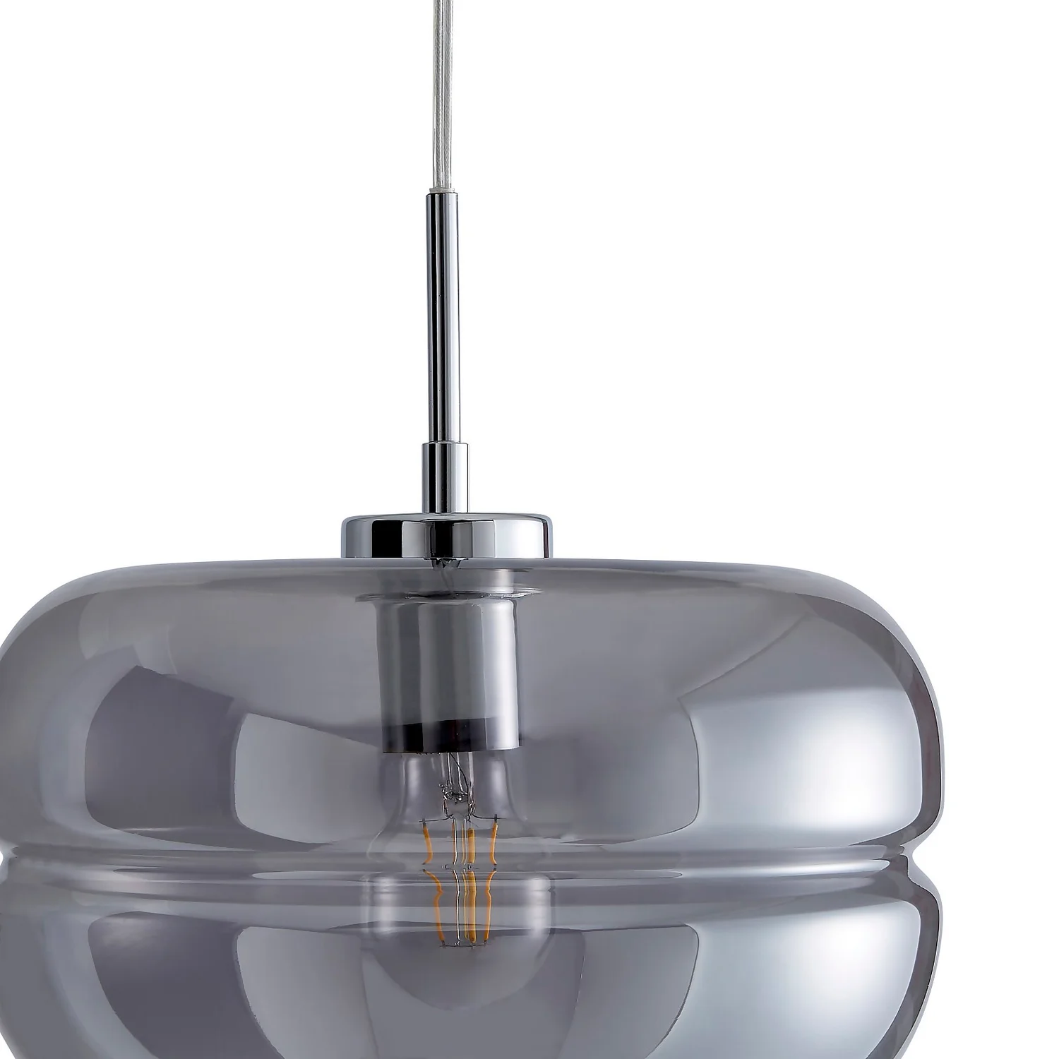 Fleur Glass Pendant - Smoke 6 Fleur Glass Pendant - Smoke - Image 4