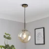 Shoreditch Glass Pendant Light - Champagne & Brass -NEBO Store 13453791 1904915324445073