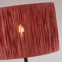 Raffia Floor Lamp - Pink & Black -NEBO Store 13525817 1584956834985629