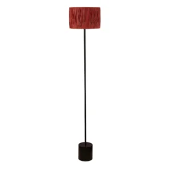 Raffia Floor Lamp - Pink & Black -NEBO Store 13525817 2184956834941127